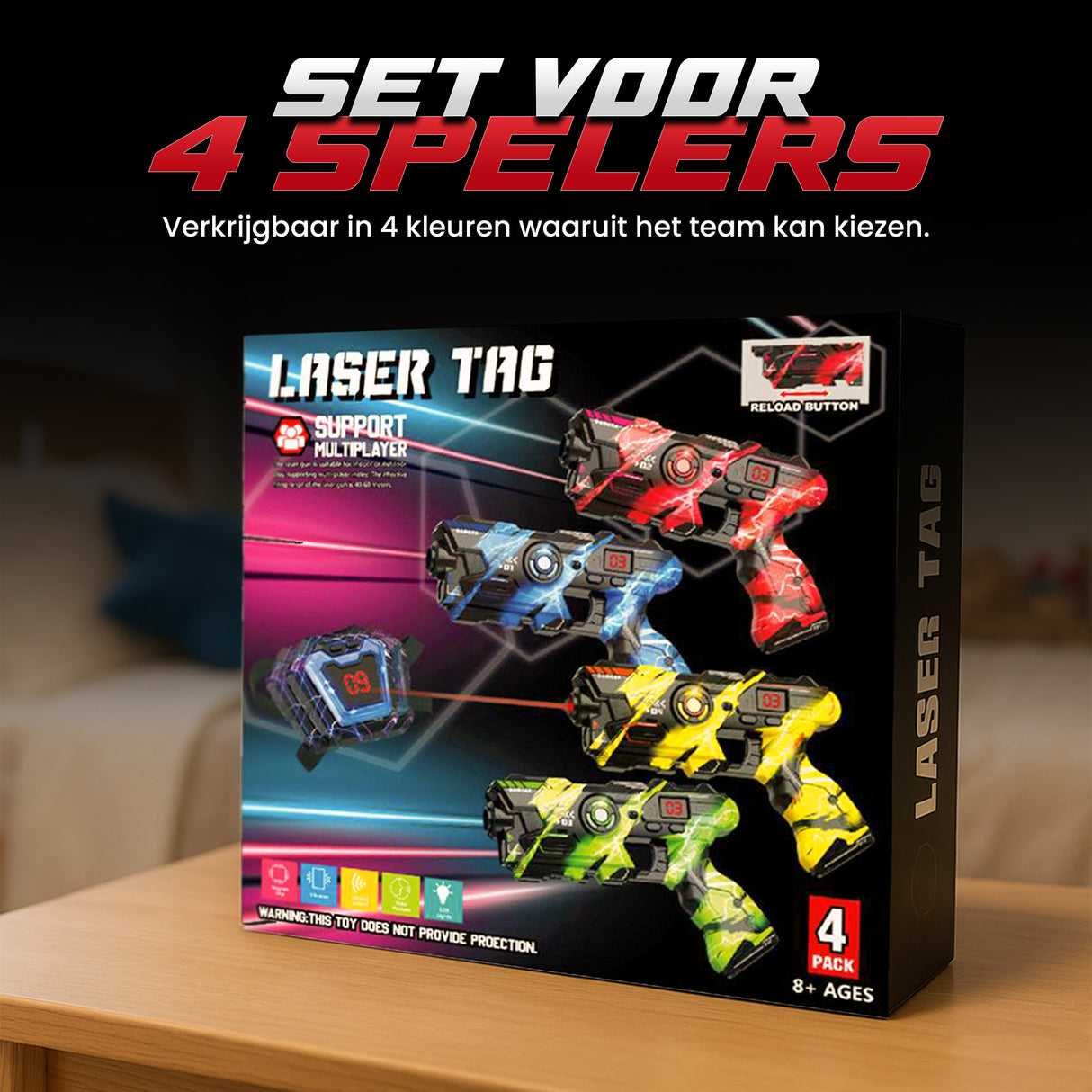 Retourdeal - lasergame set 4 stuks