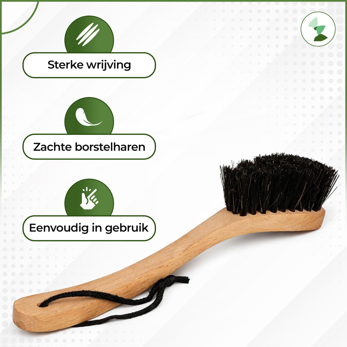 Houten Afwasborstel met Paardenhaar - My Green Deal