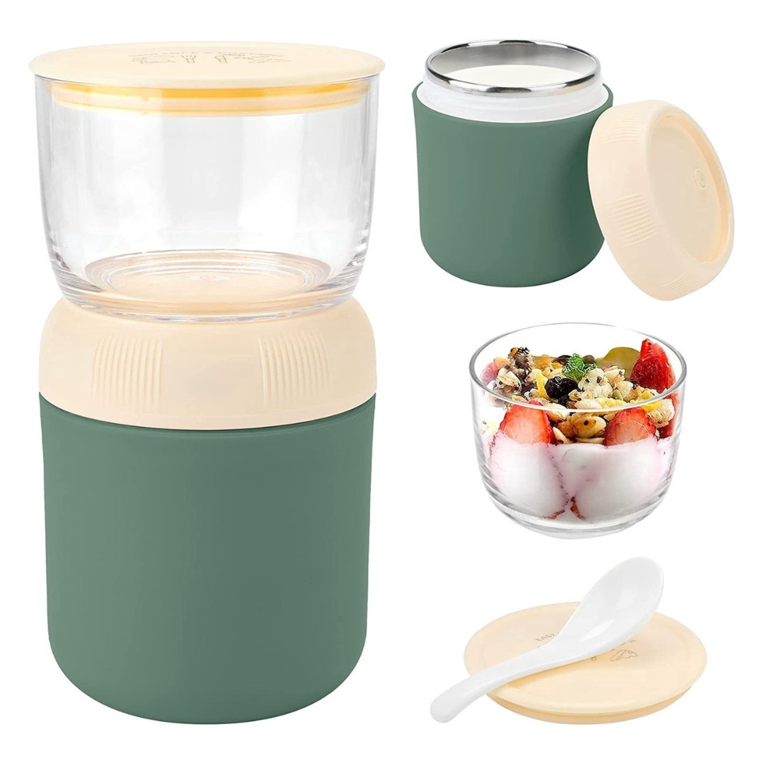 My Green Deal Lunch Cup to go – 700 ML – Grün – Geeignet für Joghurt, Müsli, Salate und Suppe