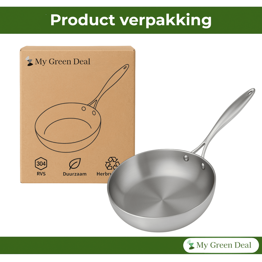 RVS Koekenpan 24 cm - My Green Deal
