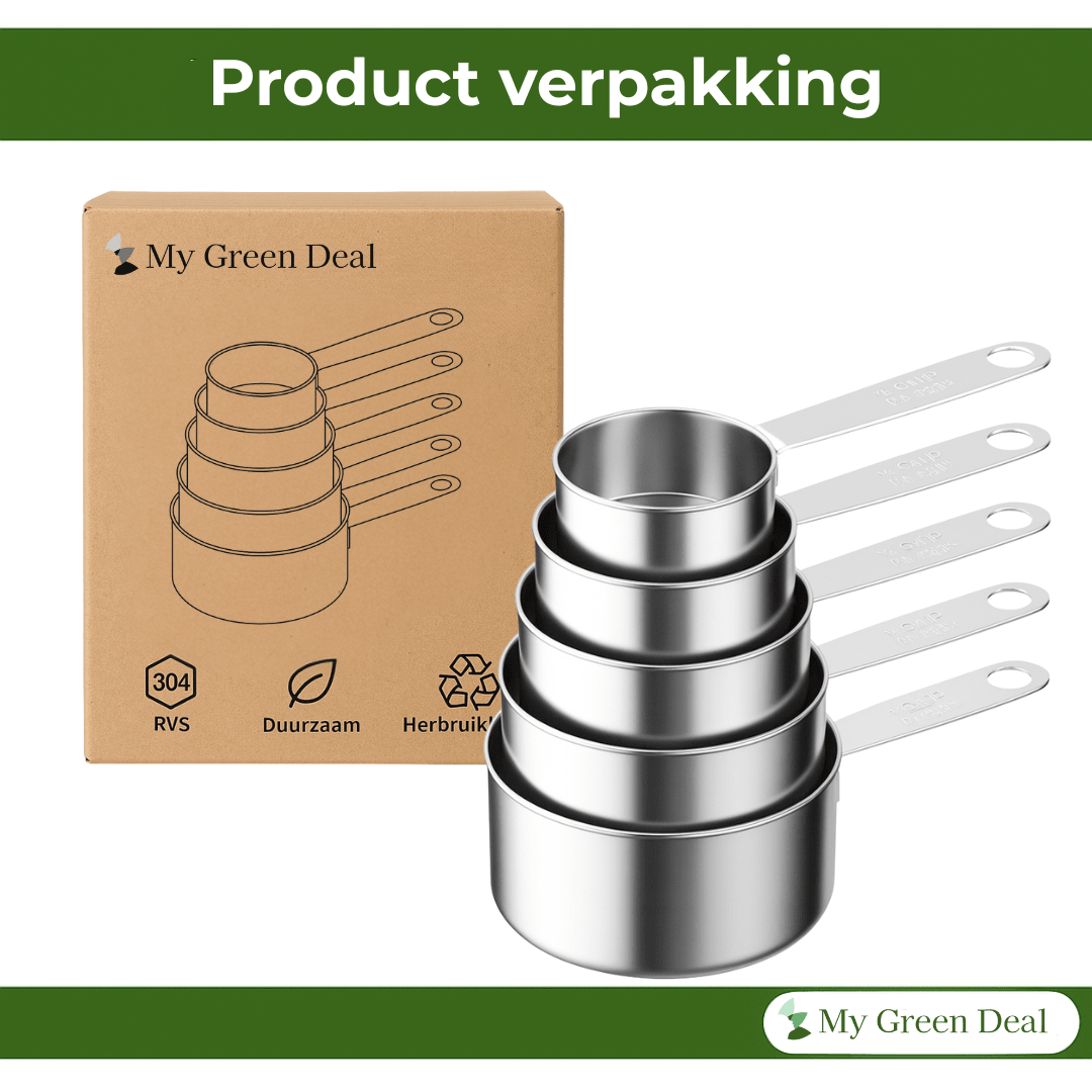 RVS Maatbekers Set – 5 stuks - My Green Deal