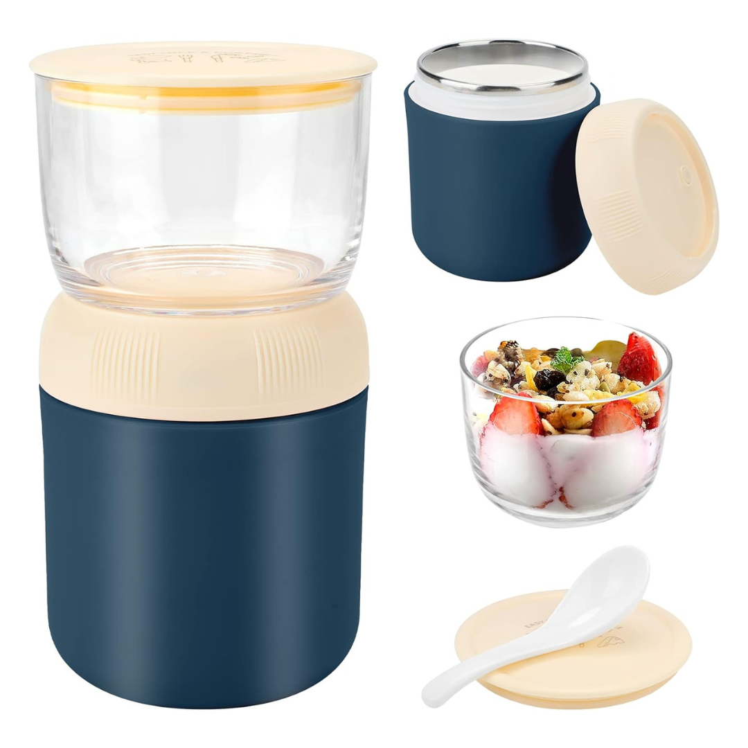 My Green Deal Lunch Cup to go – 700 ML – Blau – Geeignet für Joghurt, Müsli, Salate und Suppe