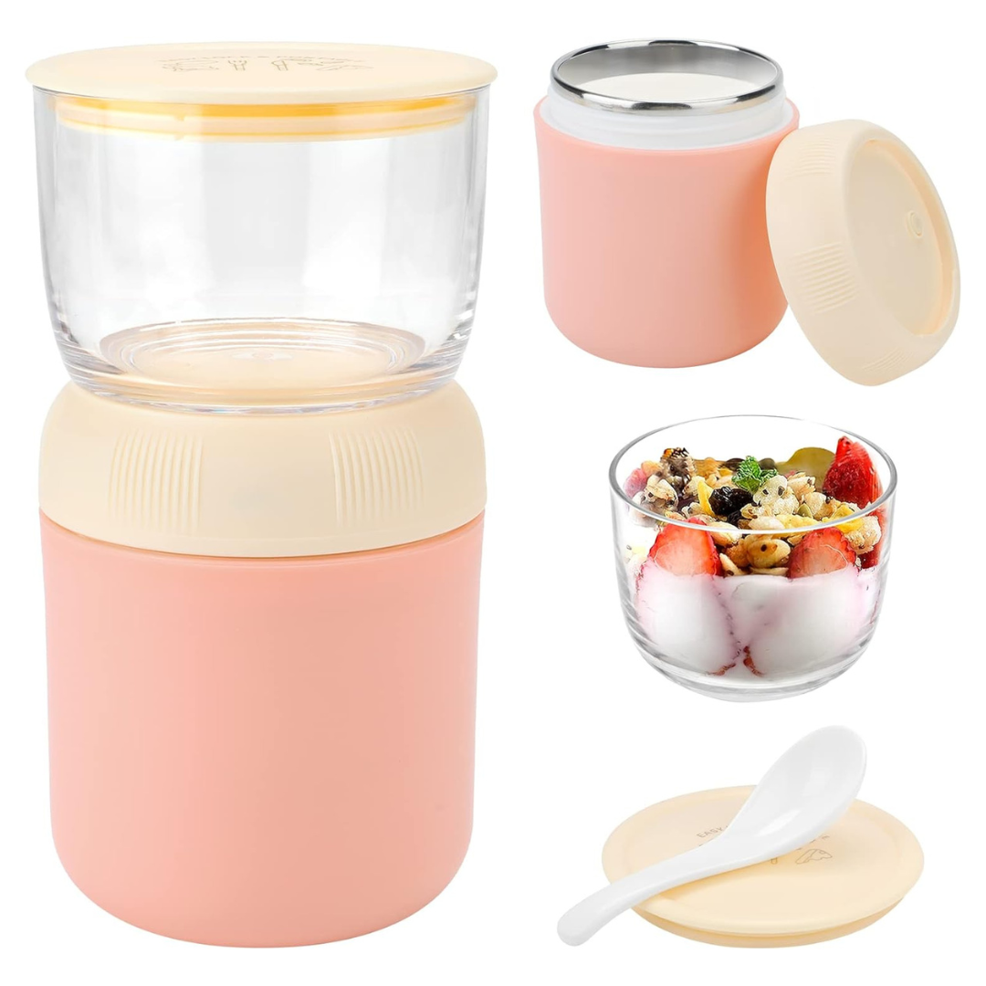 My Green Deal Lunch Cup to go – 700 ML – Pink – Geeignet für Joghurt, Müsli, Salate und Suppe