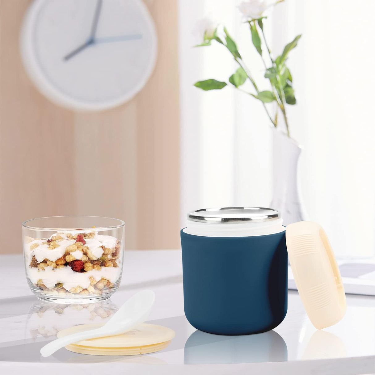 My Green Deal Lunch Cup to go – 700 ML – Blau – Geeignet für Joghurt, Müsli, Salate und Suppe