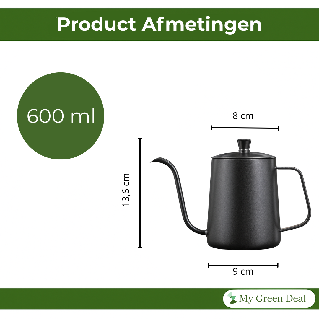Retourdeal - RVS koffiepot Zwart 600ml