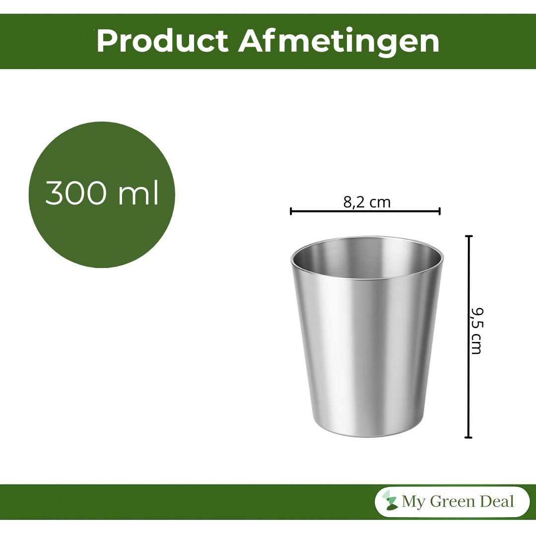 RVS Bekers Set – 5 stuks