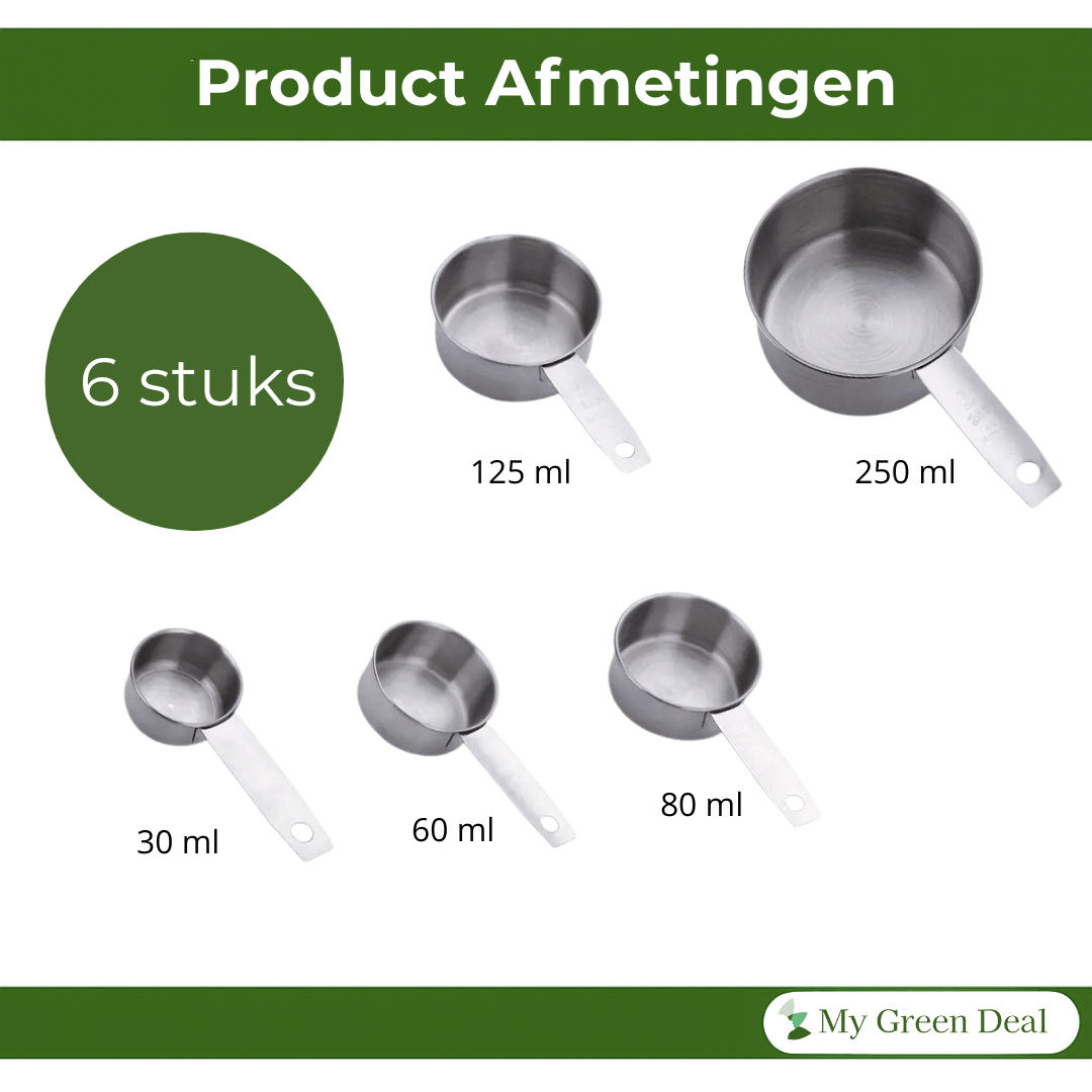 RVS Maatbekers Set – 5 stuks - My Green Deal