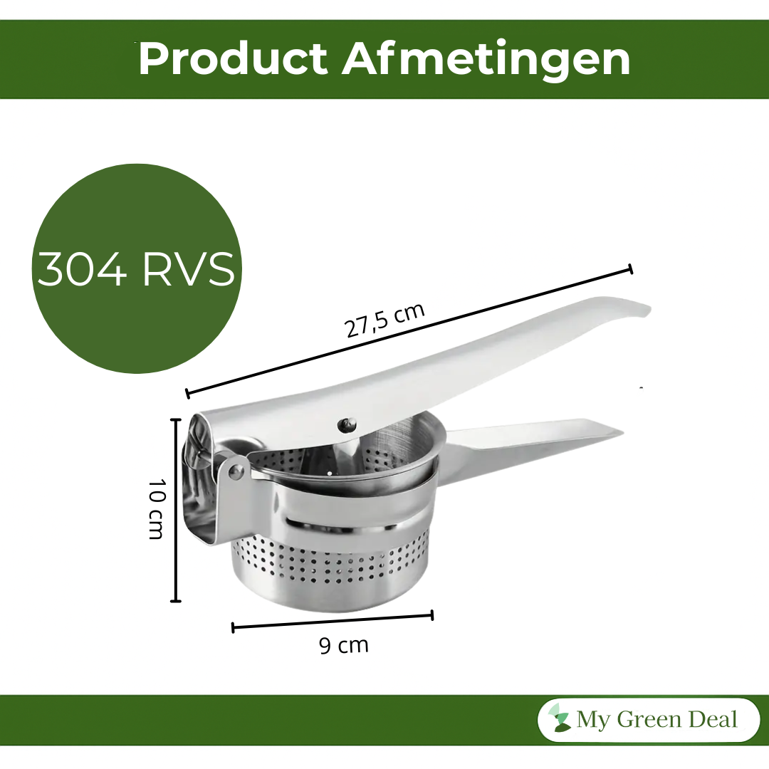 RVS Pureeknijper 27,5 cm
