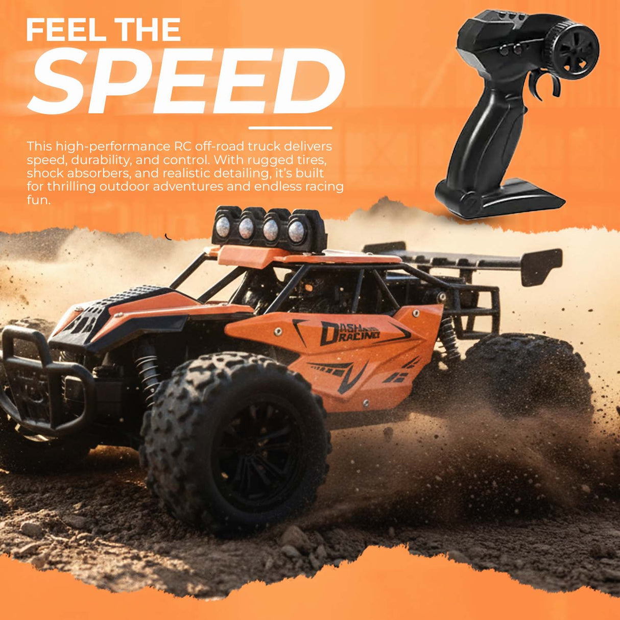 Retourdeal - My Green Deal - Auto op afstandsbediening 25km/h - RC auto offroad - race auto afstandbestuurbaar - Auto speelgoed jongens 4 - 12 jaar - My Green Deal