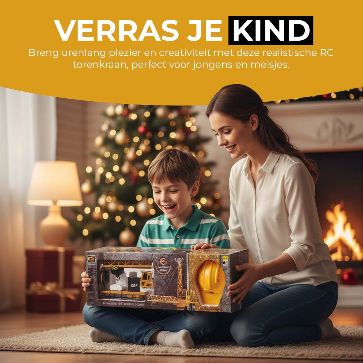 Retourdeal - My Green Deal - Hijskraan Speelgoed Bestuurbaar - Kraan Speelgoed Jongens vanaf 3 Jaar - My Green Deal