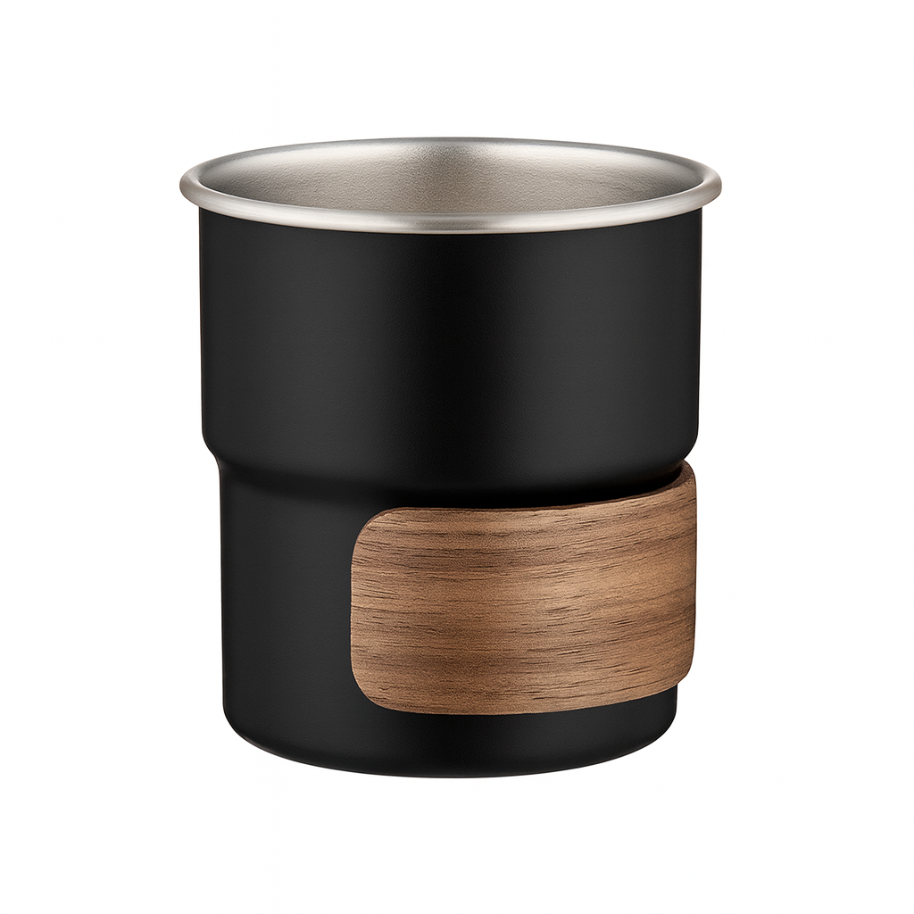 Retourdeal - RVS koffiekopjes zonder oor set van 4 - 280ML