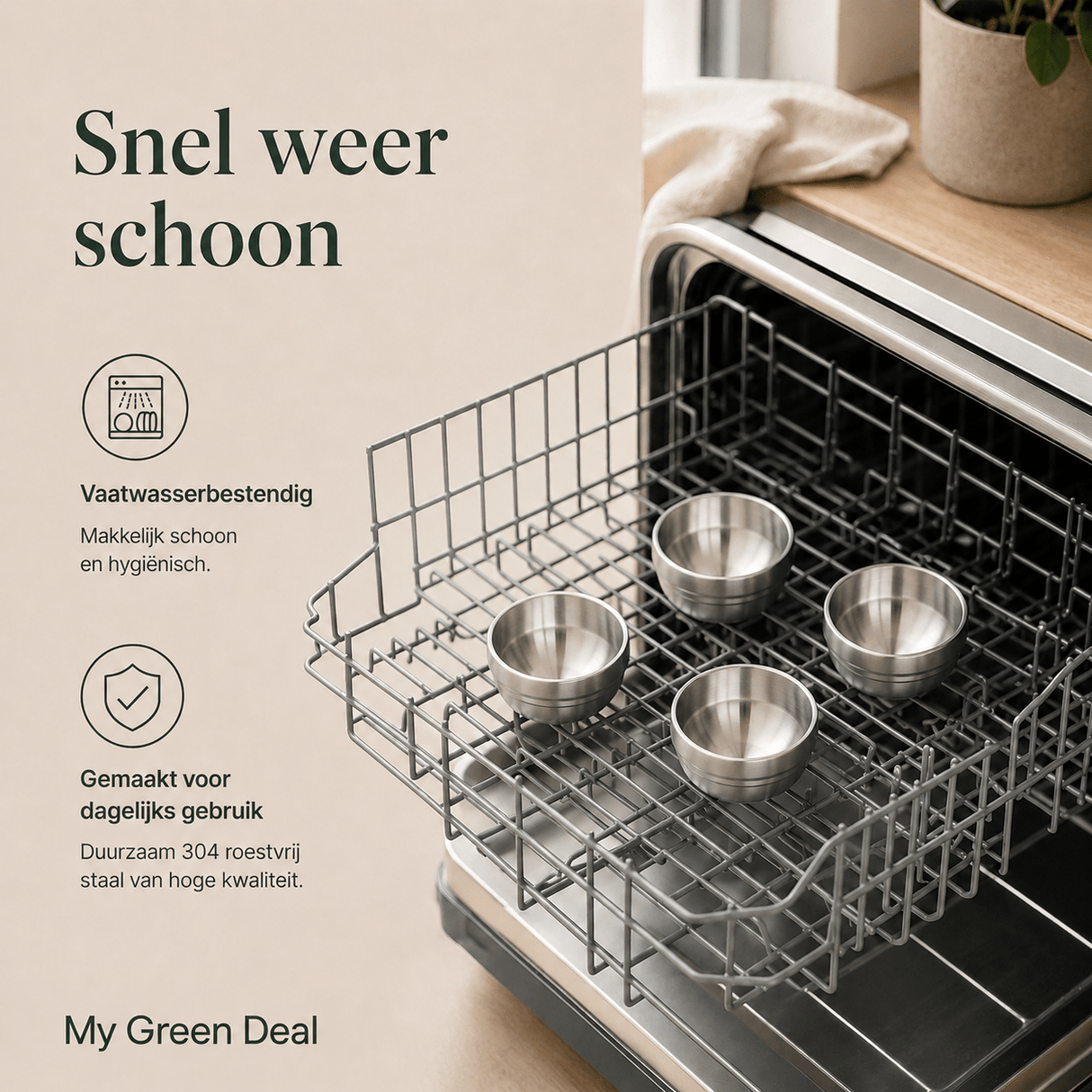 RVS Kommetjes Set 4 - delig - My Green Deal