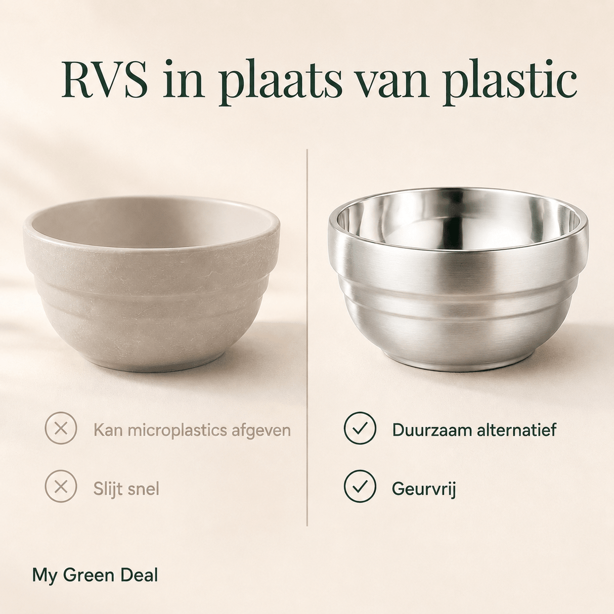 RVS Kommetjes Set 4 - delig - My Green Deal