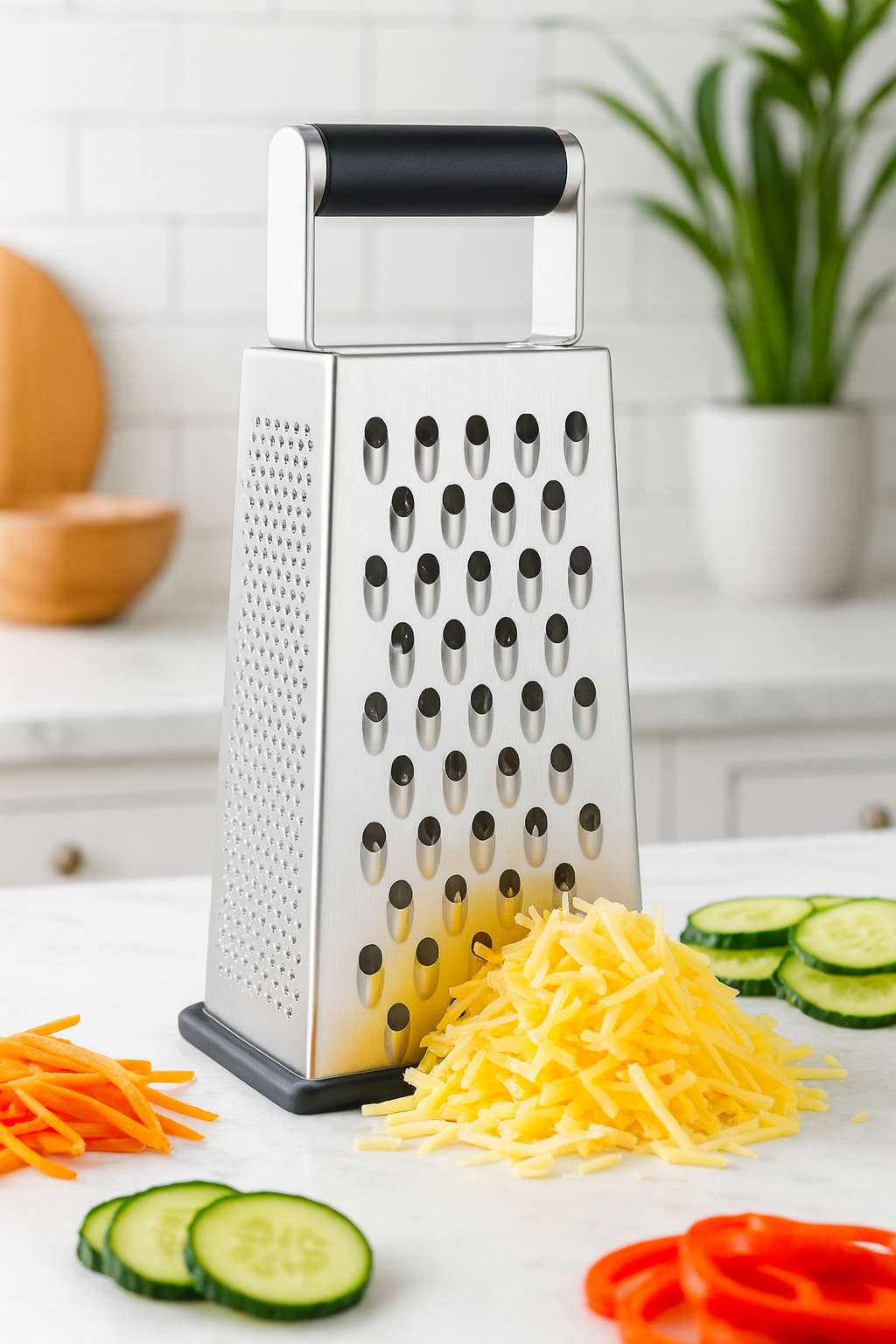 RVS Vierkante Rasp – 4-in-1