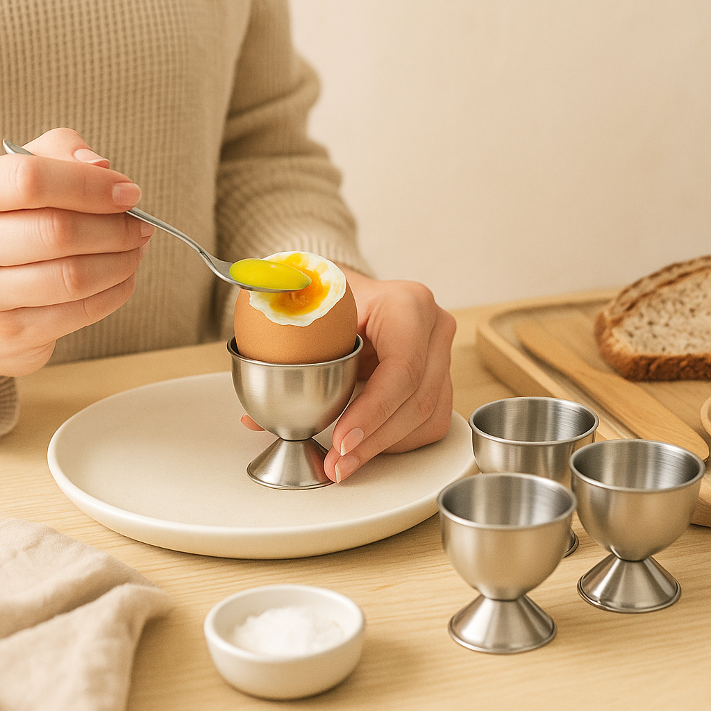 RVS Eierdopjes Set – 5 stuks