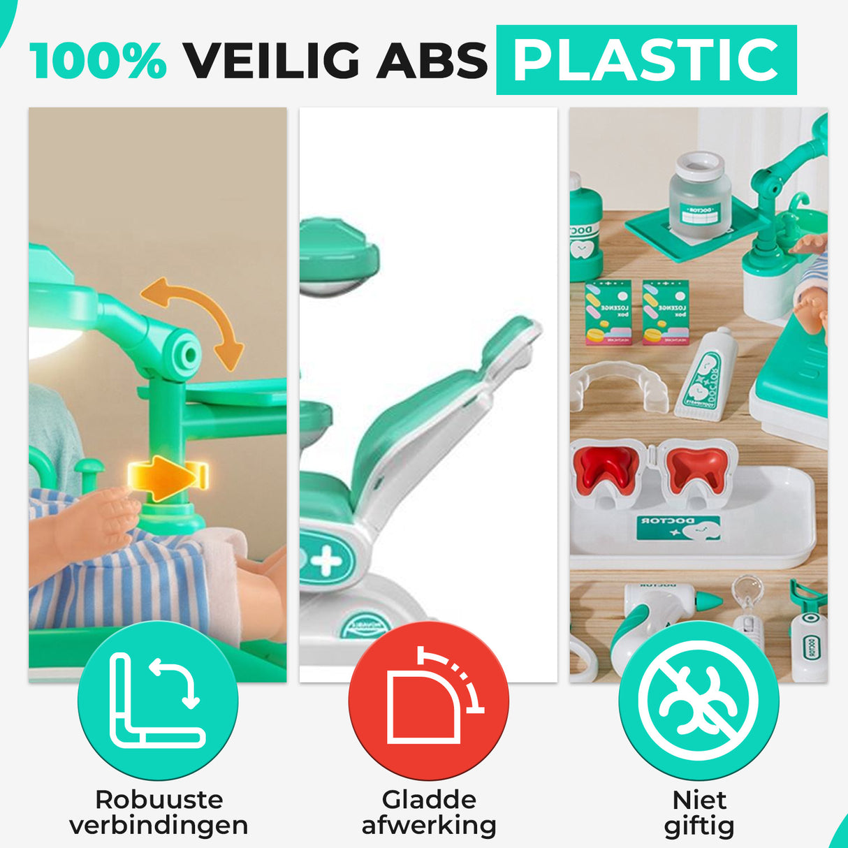 Retourdeal - My Green Deal - Tandarts Speelgoed 29 Delig - Tandarts Speelset Kinderen - Dokterset Speelgoed