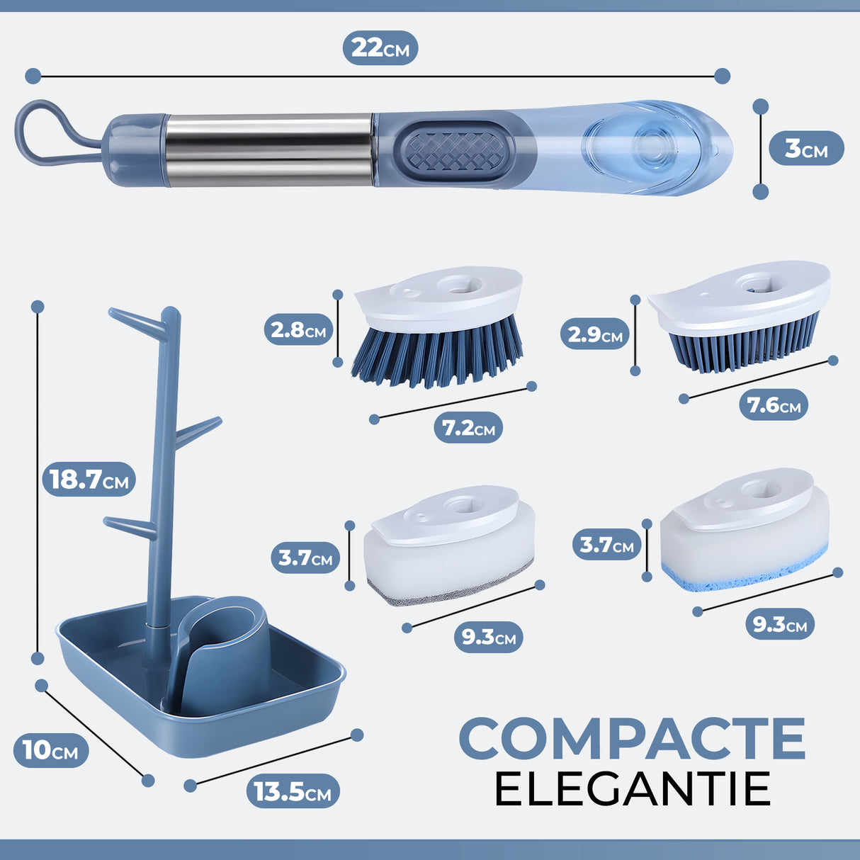 Retourdeal - My Green Deal - 4 in 1 Afwasborstel met Houder