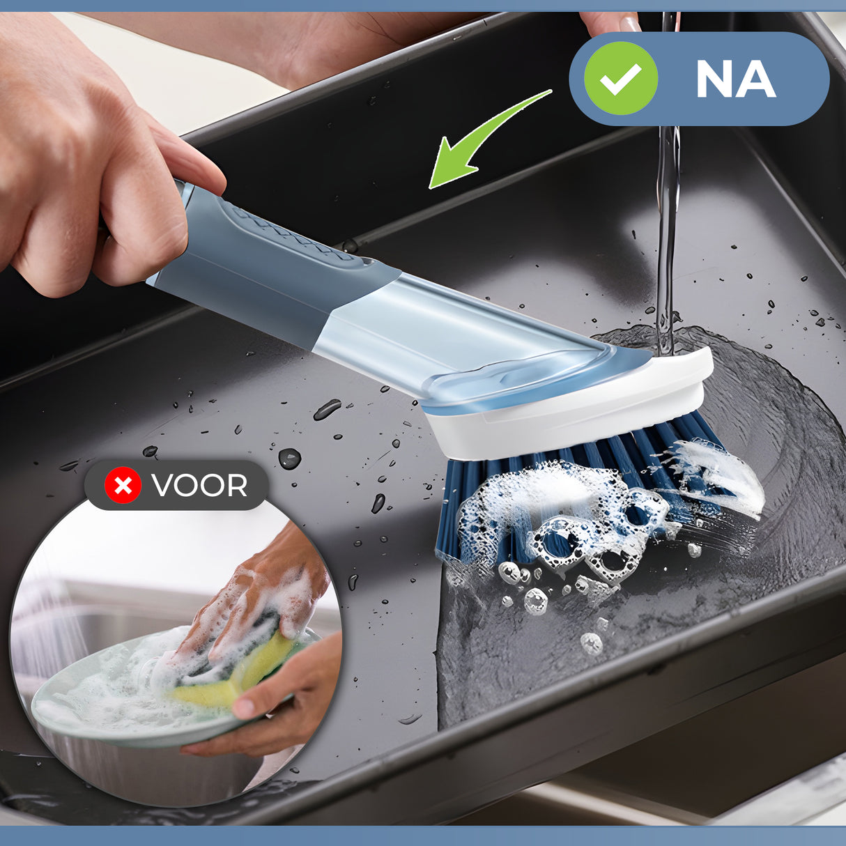 Retourdeal - My Green Deal - 4 in 1 Afwasborstel met Houder