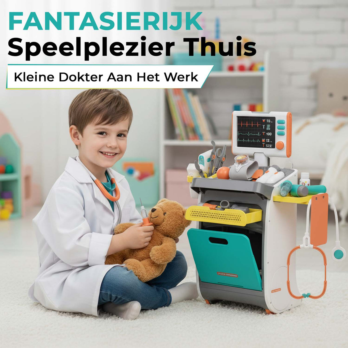 Retourdeal - My Green Deal - Dokterset Speelgoed - Dokterskoffer - Dokter speelgoed - Stetoscoop Kinderen - Educatief speelgoed - My Green Deal