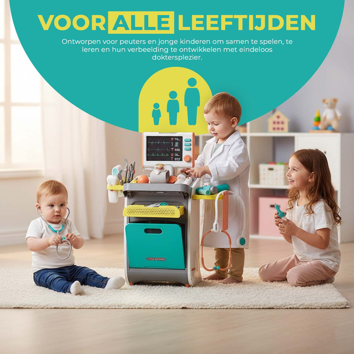 Retourdeal - My Green Deal - Dokterset Speelgoed - Dokterskoffer - Dokter speelgoed - Stetoscoop Kinderen - Educatief speelgoed - My Green Deal