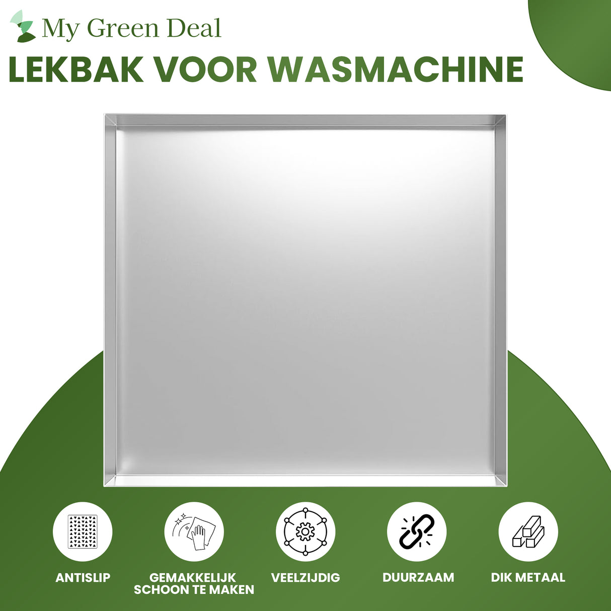 Retourdeal - My Green Deal - Lekbak Wasmachine Universeel - 65x65x7cm - My Green Deal