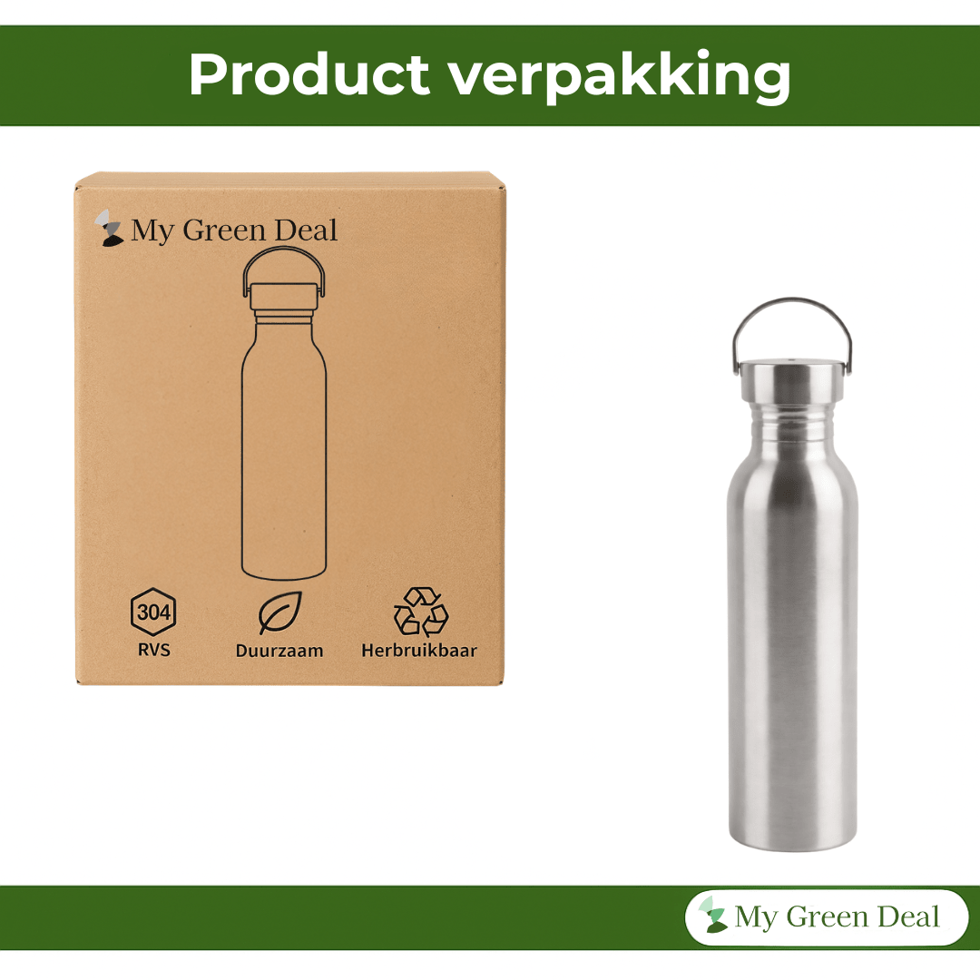 Enkelwandige RVS Drinkflessen 1000 - My Green Deal