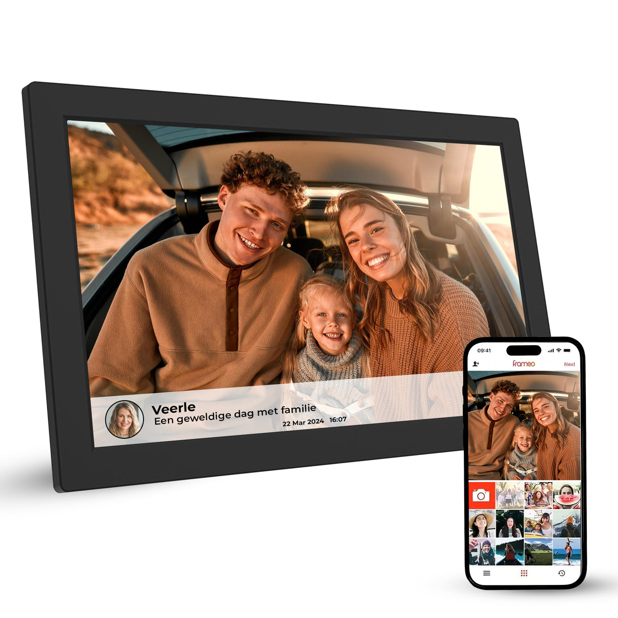 Retourdeal - My Green Deal-Digitale fotolijst-15.6 inch-Wifi-Frameo-32GB-