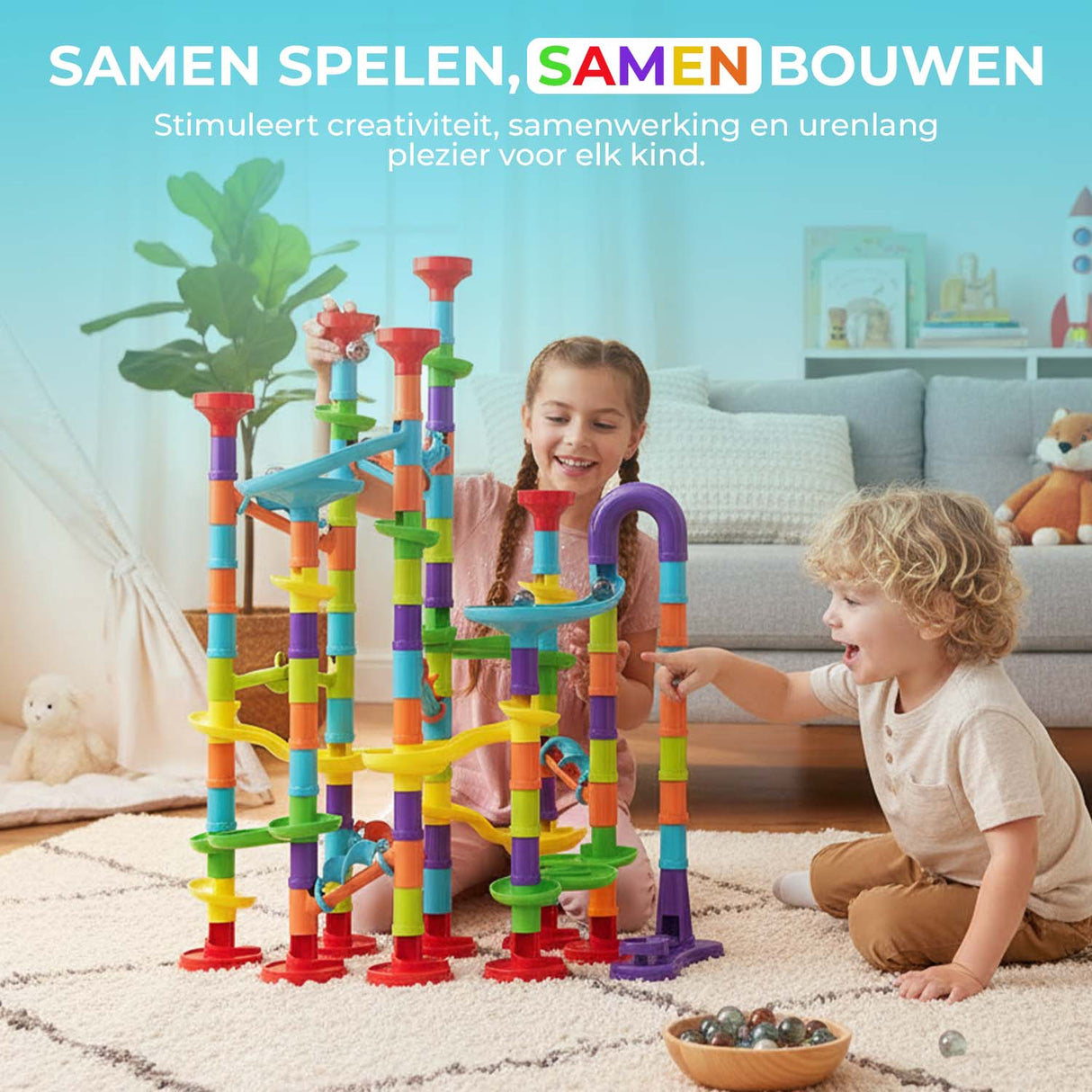 Knikkerbaan - Marble Run - Inclusief Knikkers - My Green Deal