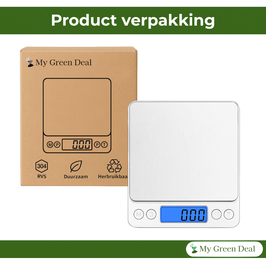 RVS Digitale Precisie Weegschaal - My Green Deal