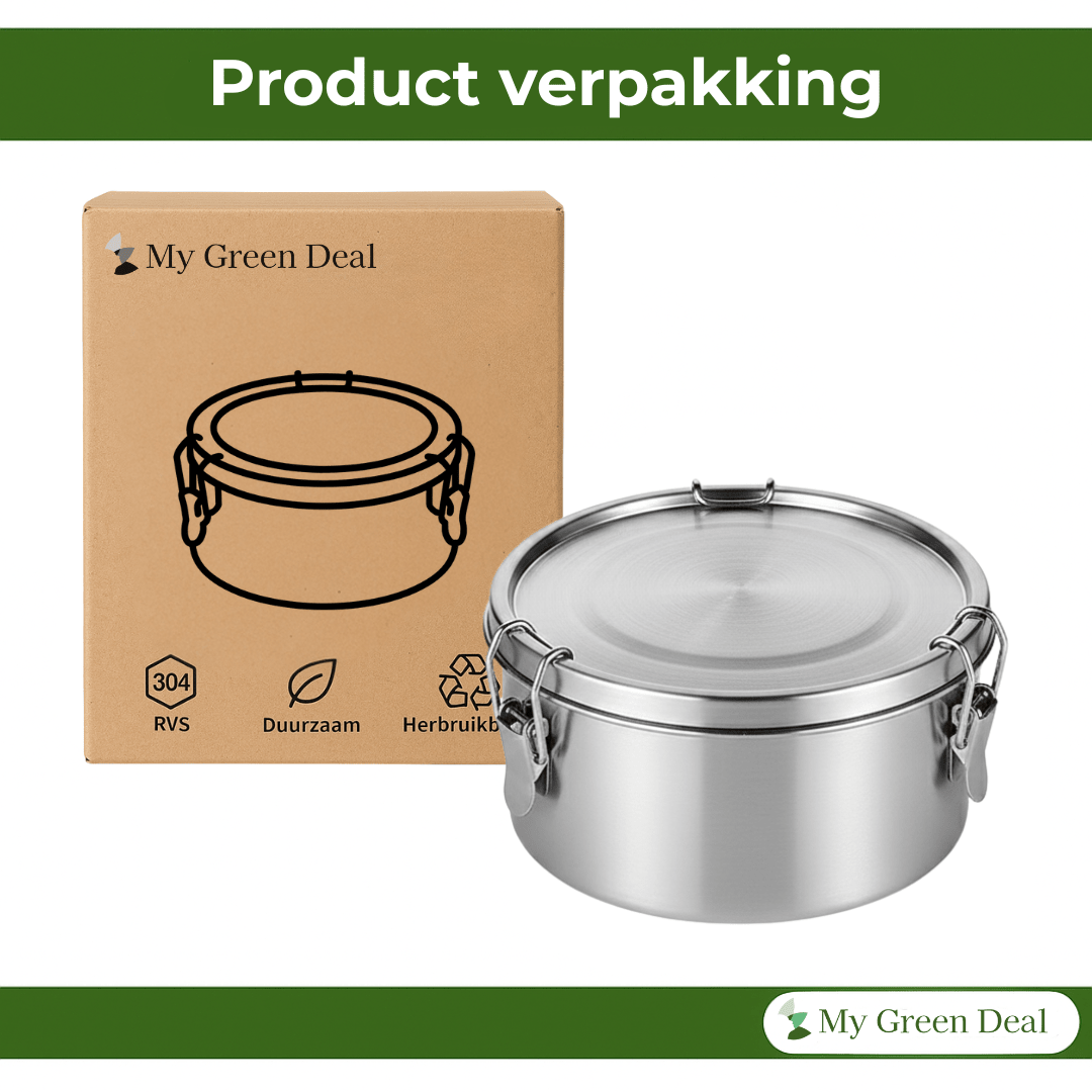 RVS Lunchbox rond 250ml - My Green Deal