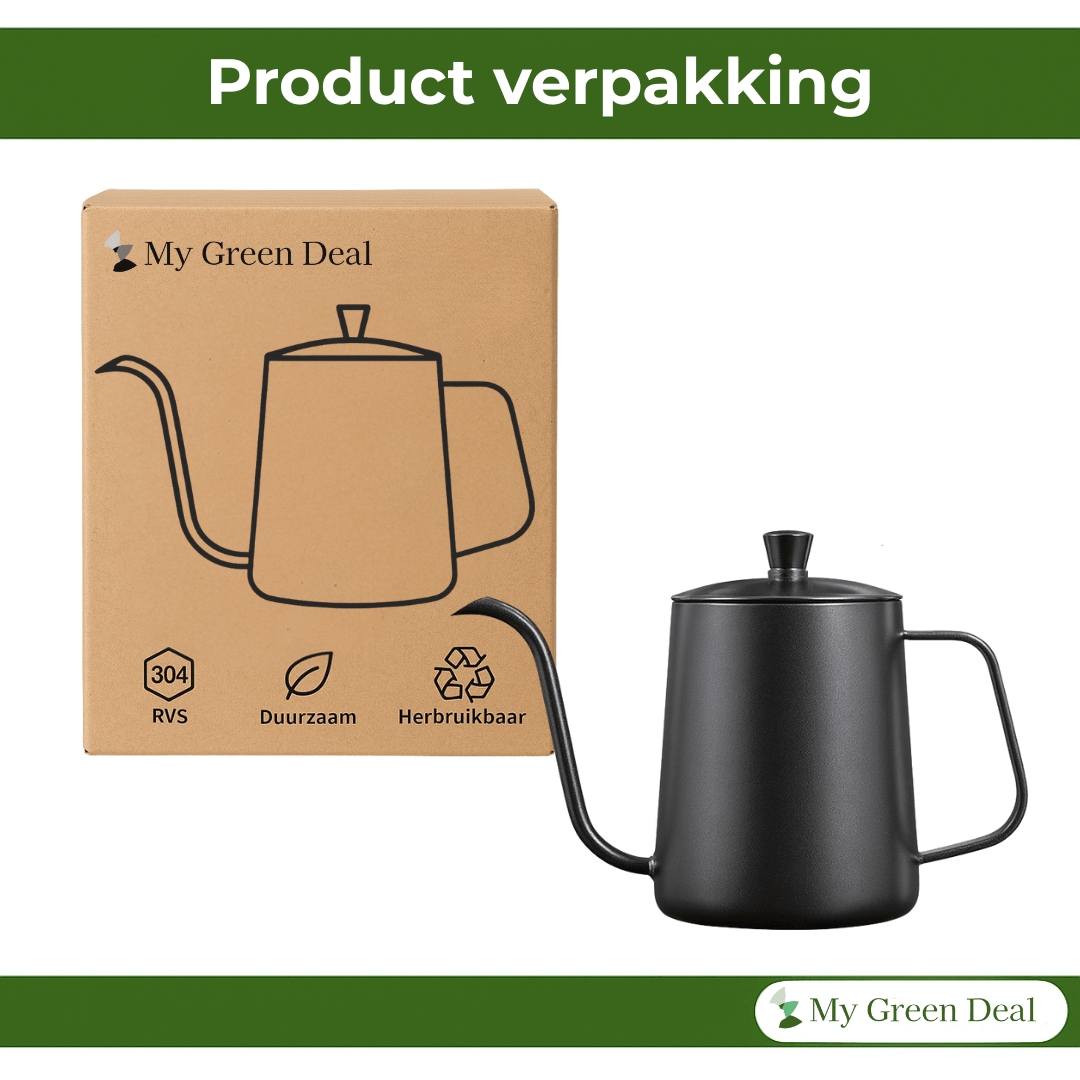 Retourdeal - RVS koffiepot Zwart 600ml - My Green Deal