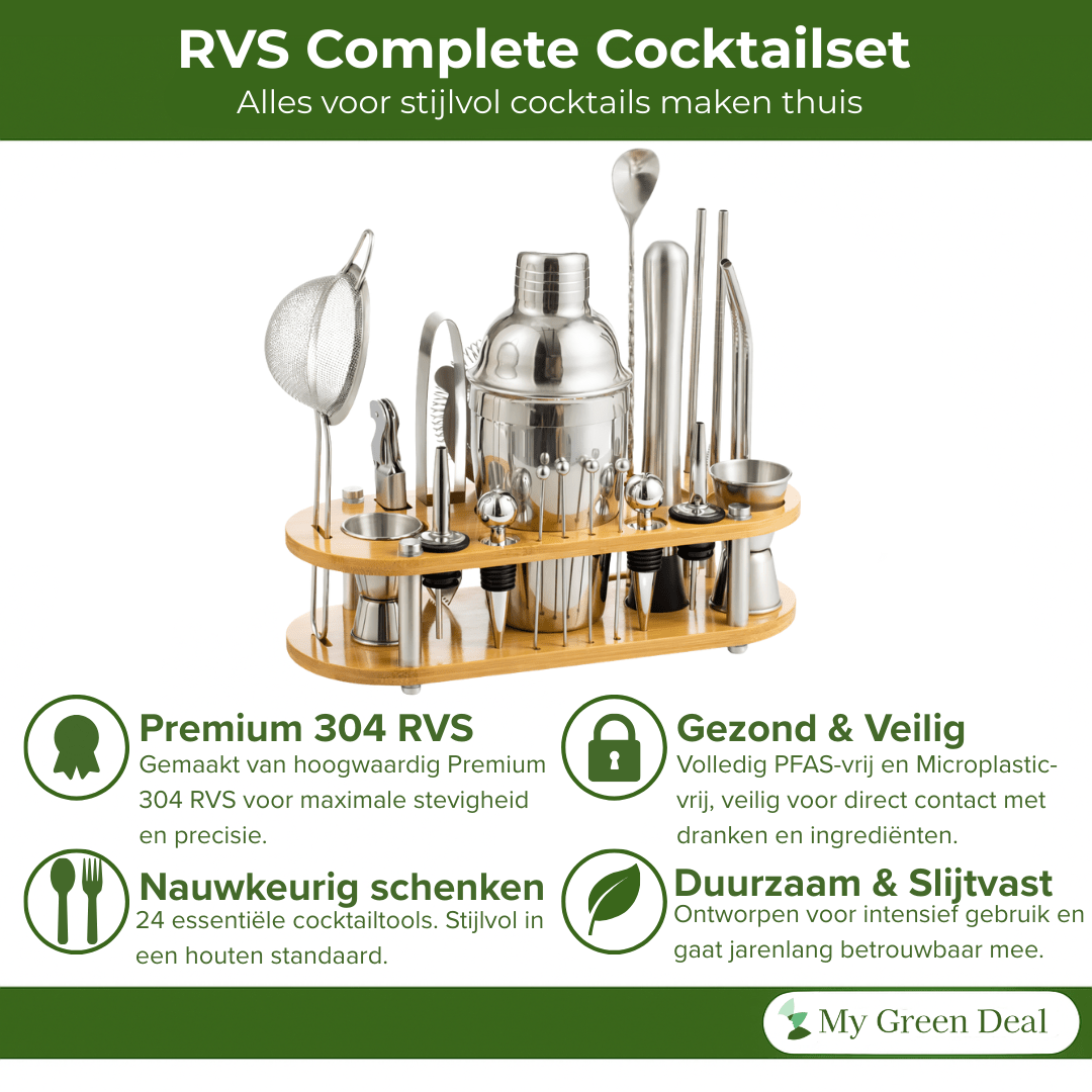 RVS Luxe cocktailset - My Green Deal