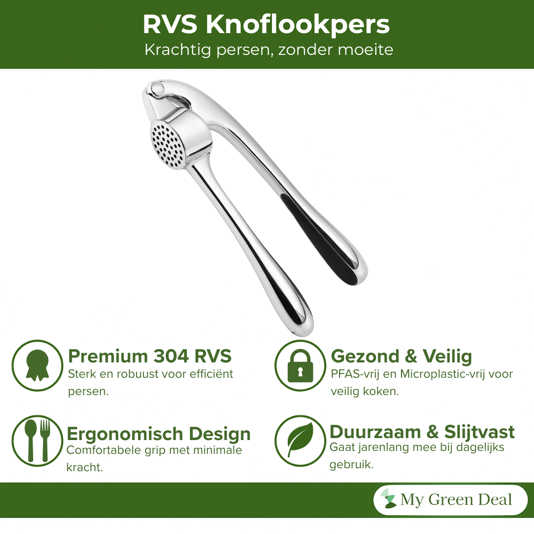 RVS Knoflookpers