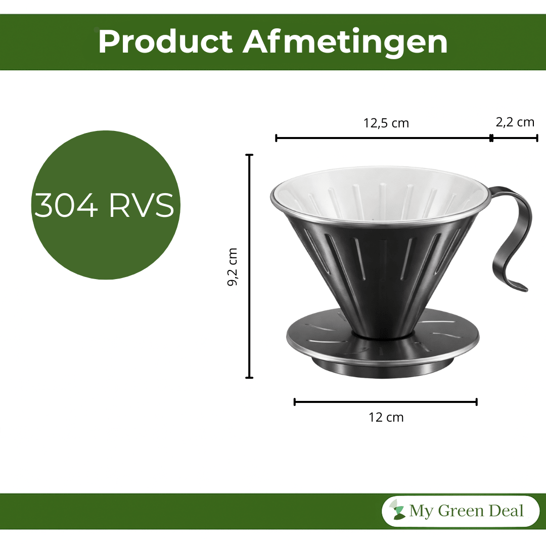 RVS Koffiefilter zwart - My Green Deal
