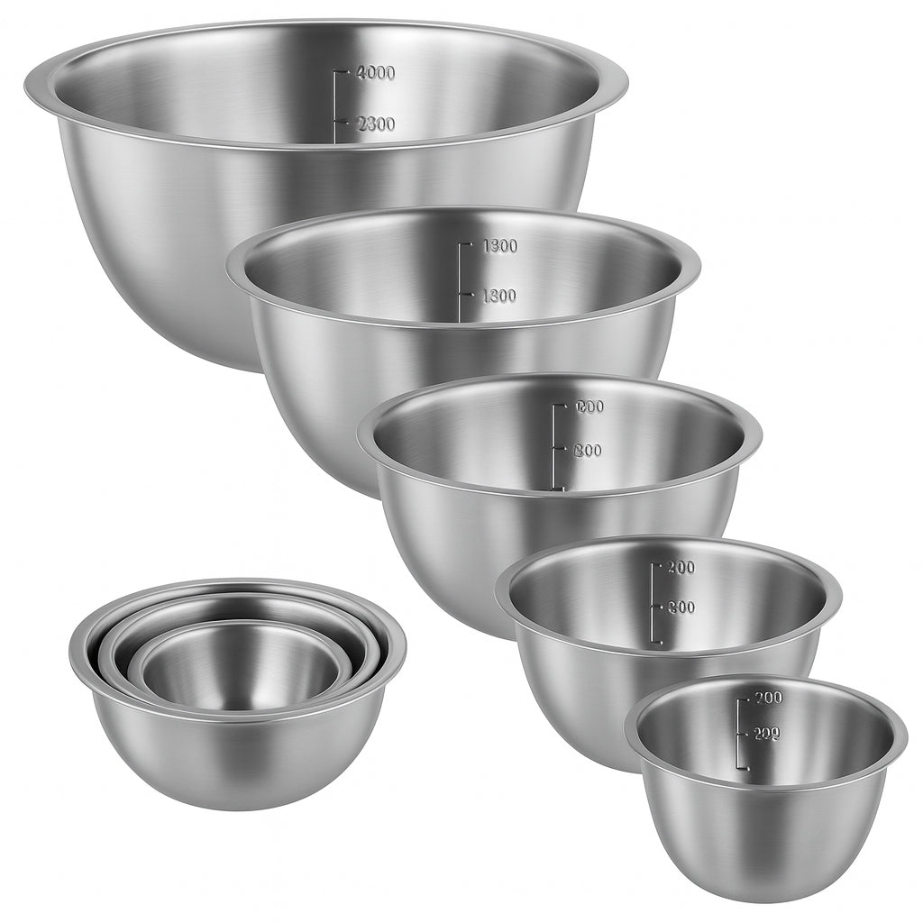 RVS Mengkommen Set – 5 stuks