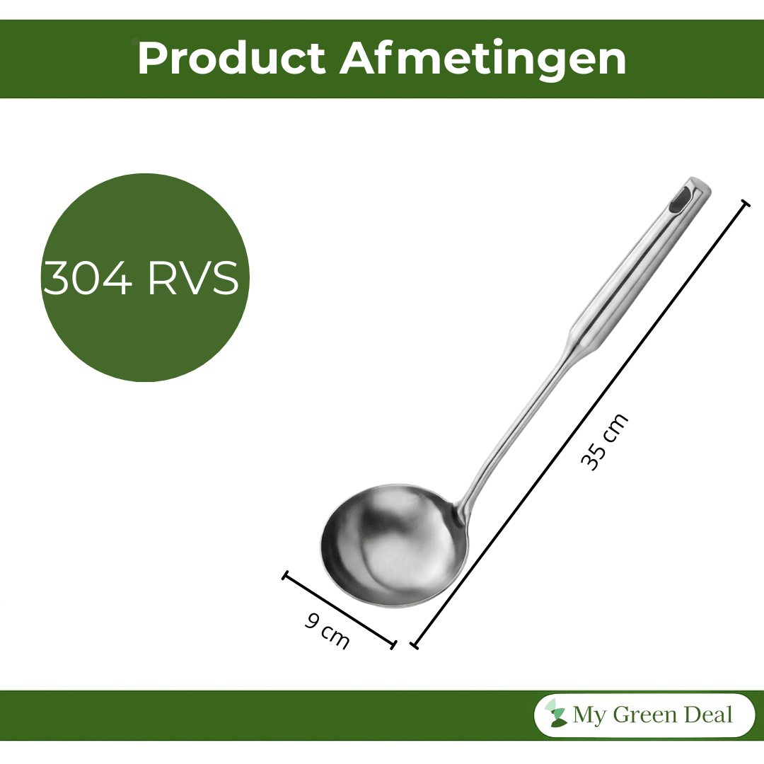 RVS Soeplepel 35 cm - My Green Deal