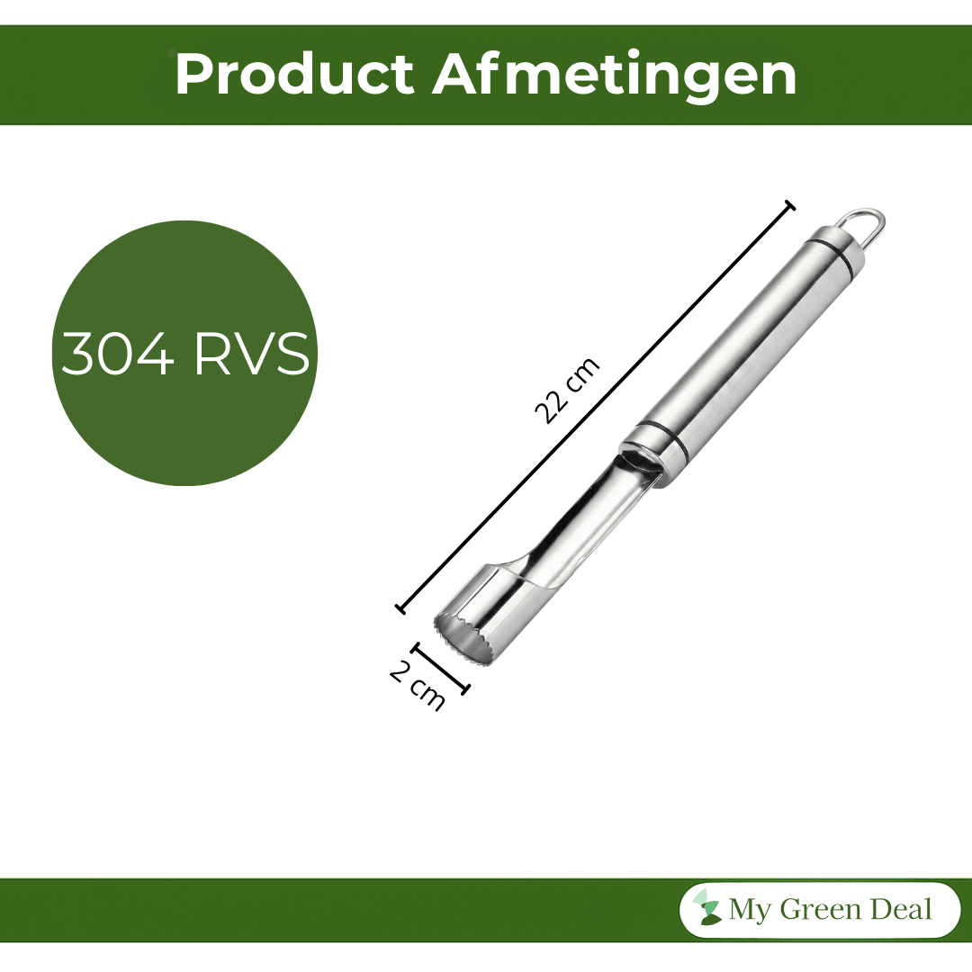RVS Appelsnijder en appelboor - My Green Deal