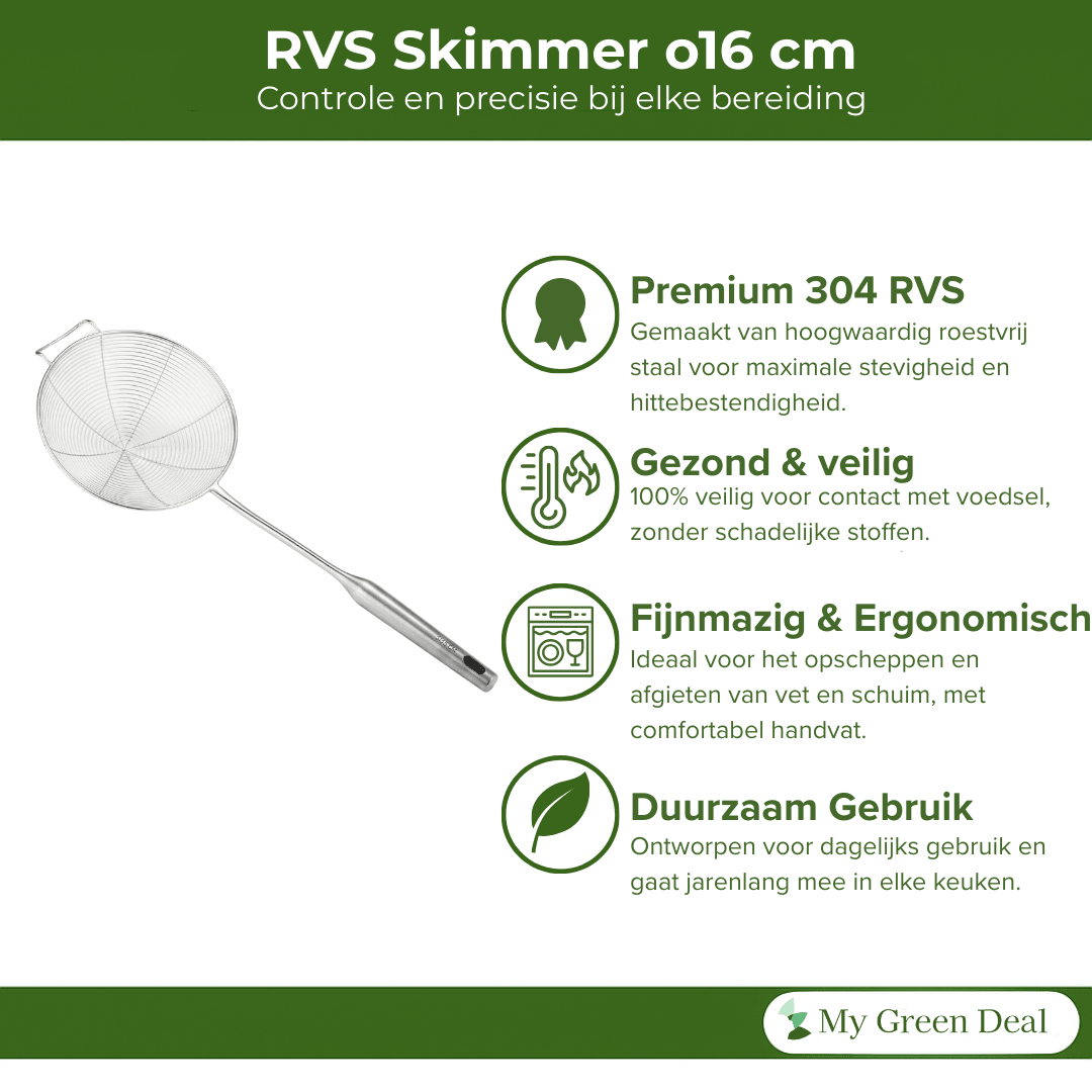RVS Schuimspaan 16 cm - My Green Deal