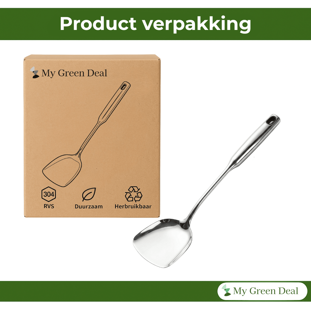 RVS Wokspatel 38 cm - My Green Deal