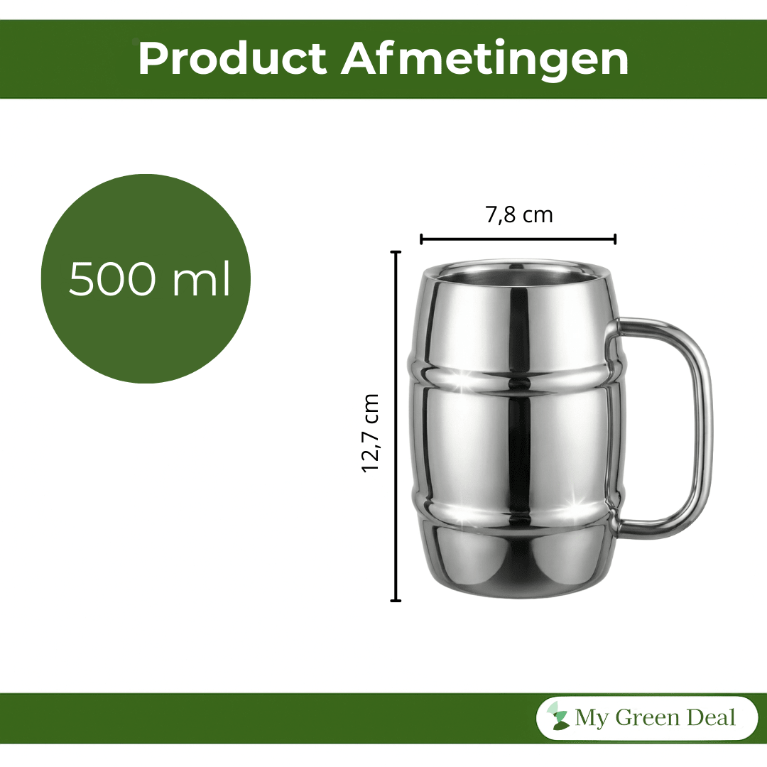 RVS Bierpul 500 ml - My Green Deal