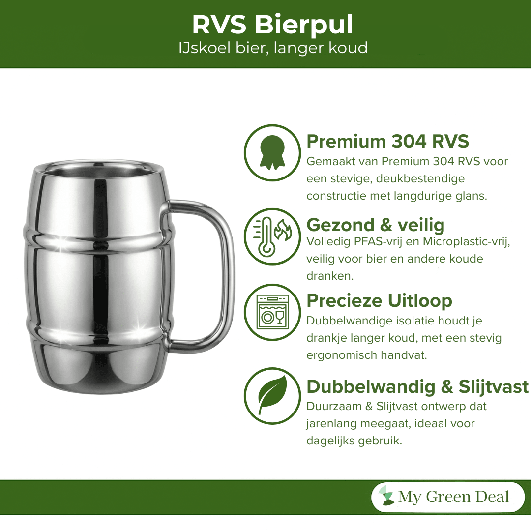 RVS Bierpul 500 ml - My Green Deal