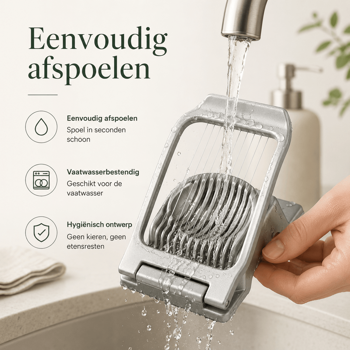 RVS Eier - en Mozzarellasnijder - My Green Deal