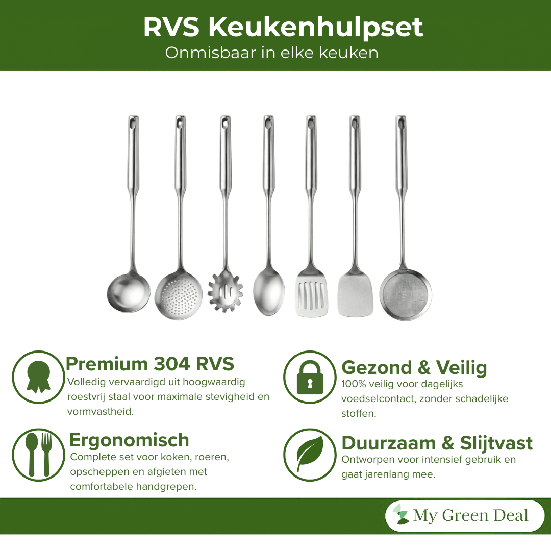 RVS Keukenhulpset 7 - delig - My Green Deal