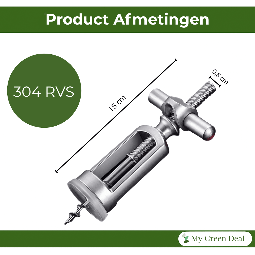 RVS Luxe Wijnopener - My Green Deal