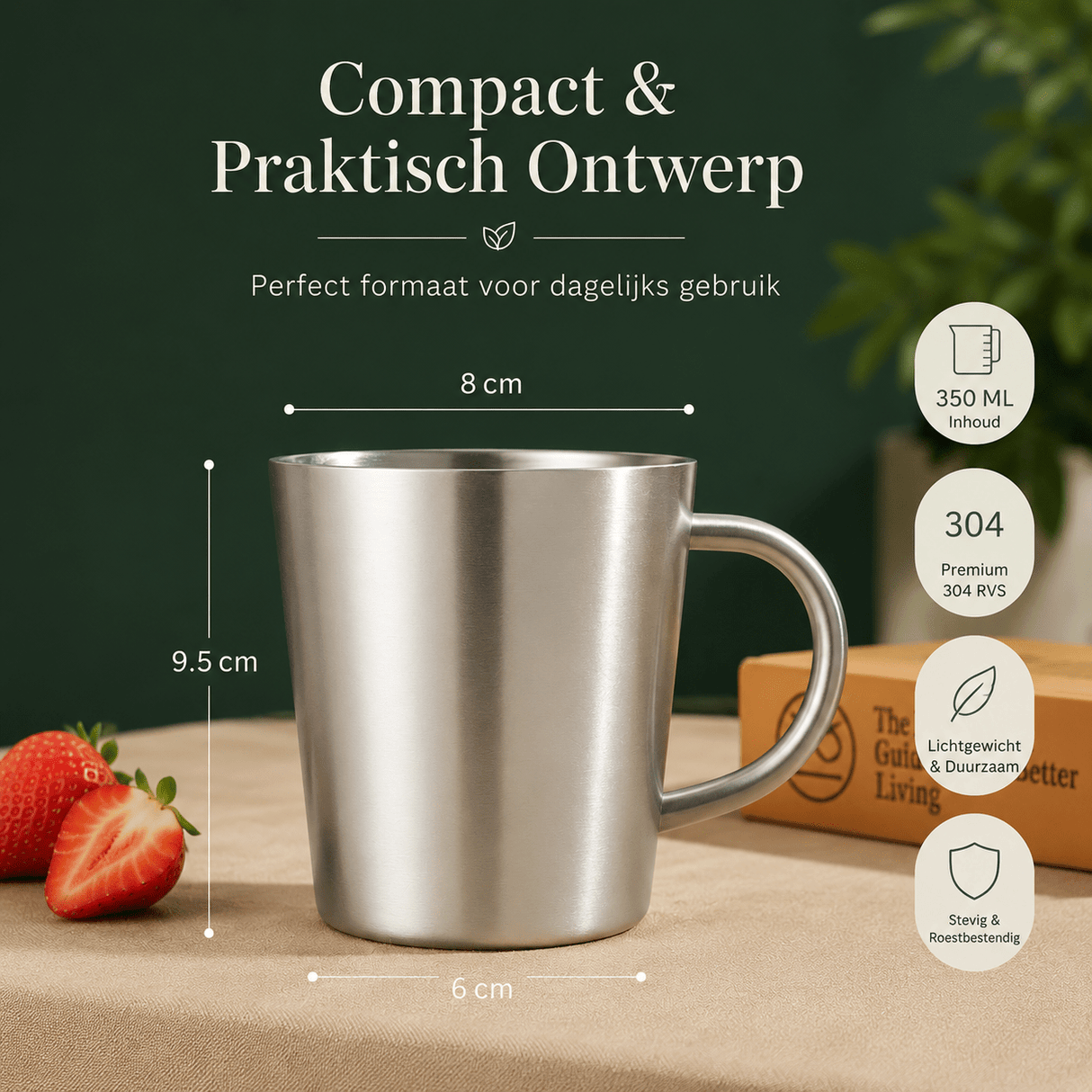 RVS Mok met Handvat - My Green Deal