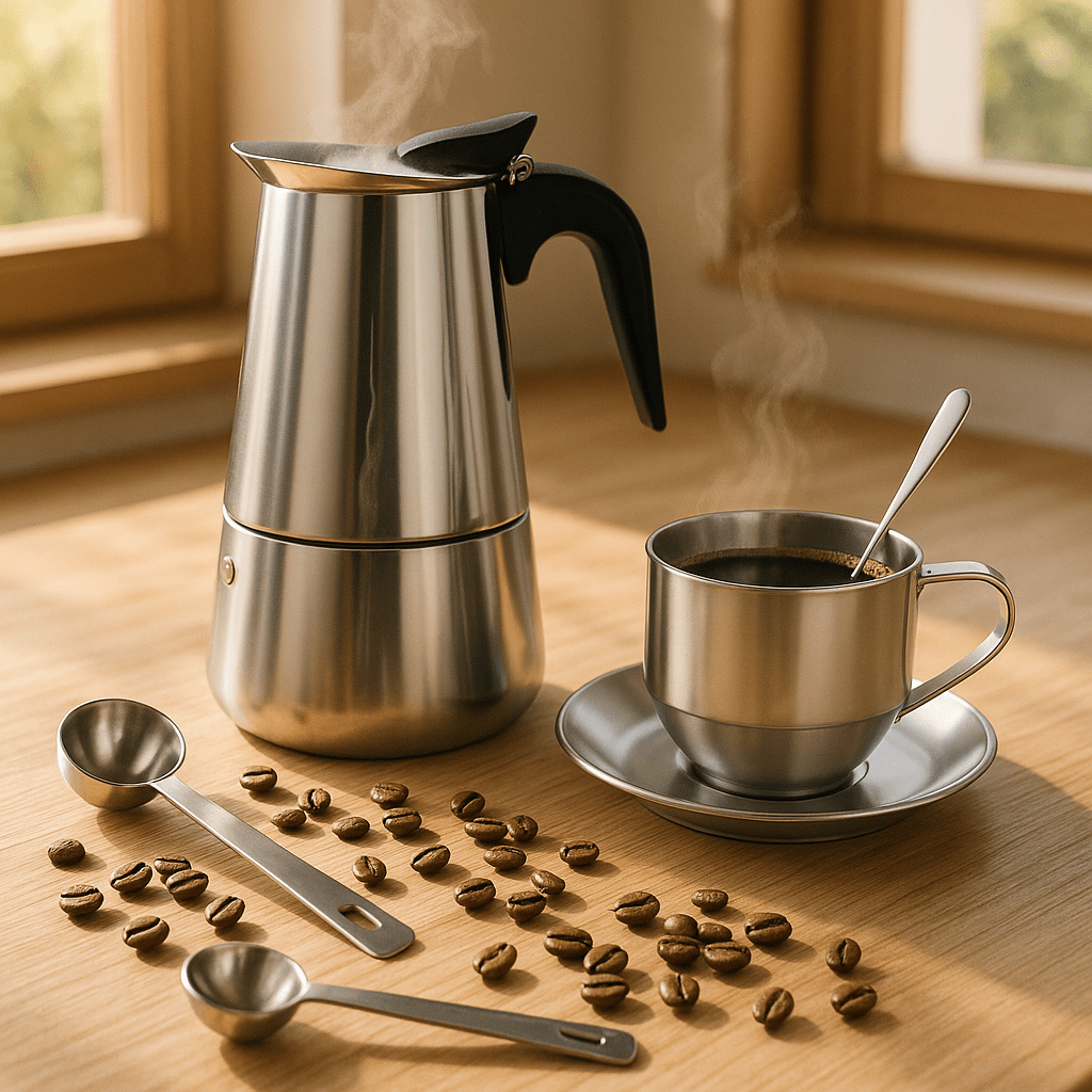 RVS Percolator 6 kops – Moka Pot - My Green Deal