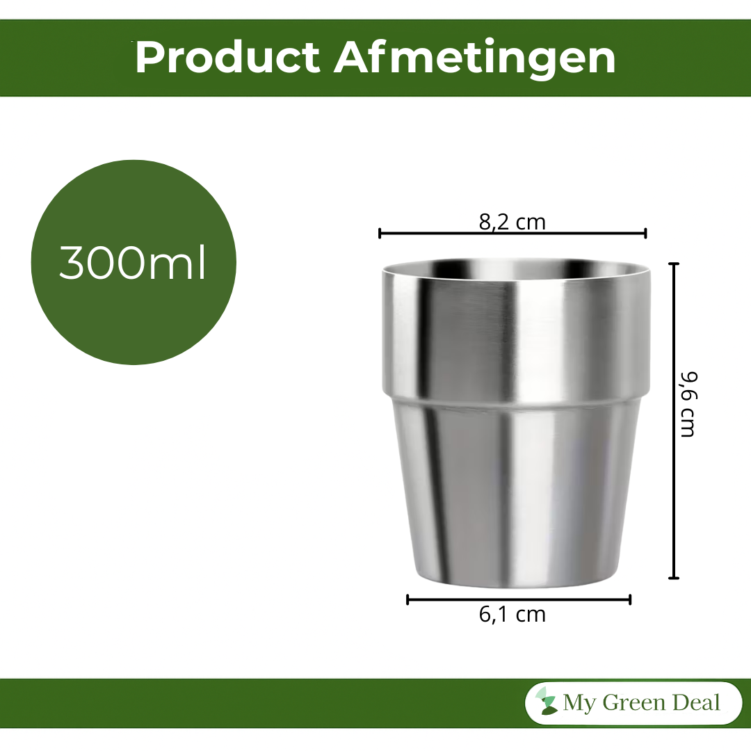 RVS Stapelbare Bekers