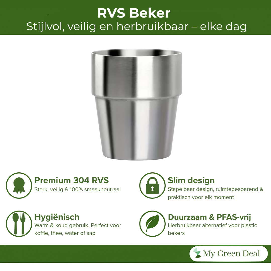 RVS Stapelbare Bekers