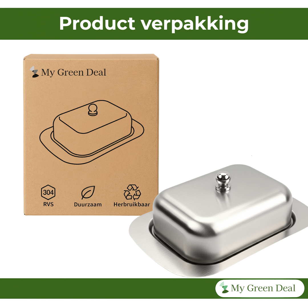 RVS Botervloot met Deksel - My Green Deal