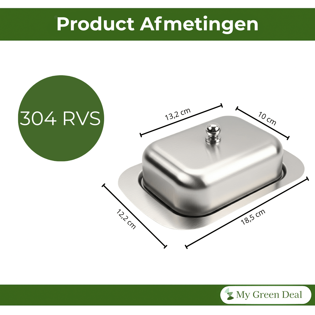 RVS Botervloot met Deksel - My Green Deal